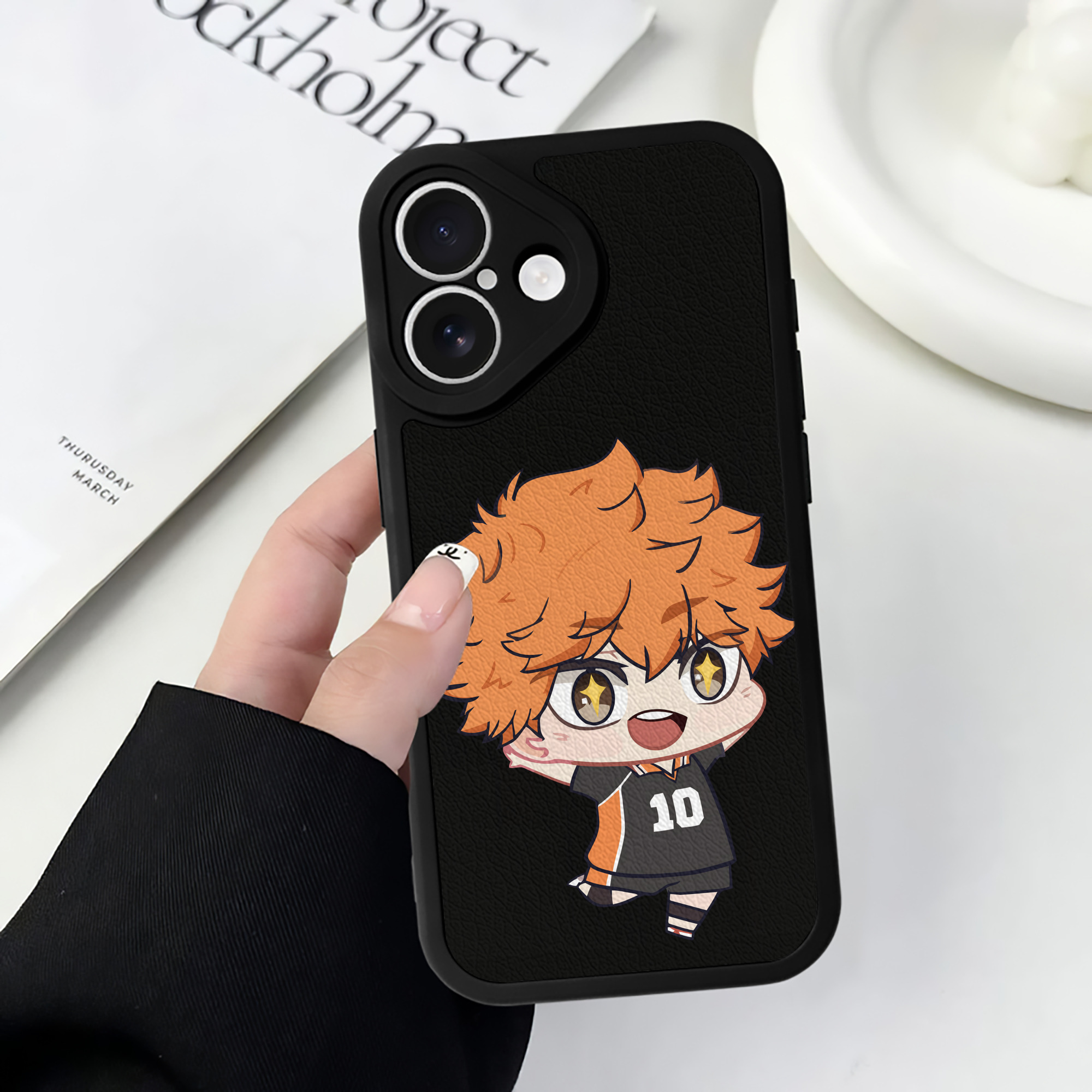 （画像用） ハイキュー!! Haikyu!! 【iPhone 16シリーズ対応】シリコンスマホケース（レザー調） 材質：シリコン
